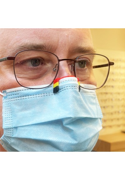 STEFTI Euro 21Belgique antibuée pour porteurs de lunettes à fixer aux masques