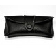 Etui semi rigide en cuir Noir pour lunettes