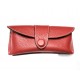 Etui semi rigide en cuir bordeau pour lunettes