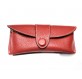 Etui semi rigide en cuir bordeau pour lunettes